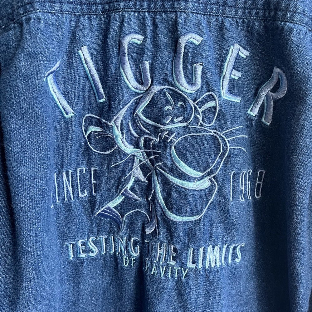 Tigger Embroidered Blue Denim Shirt